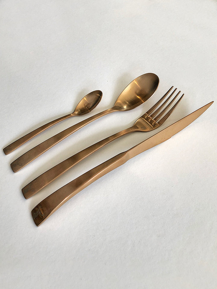 Coppor Coloured Steel Cutlery by Melanie Interior Design
