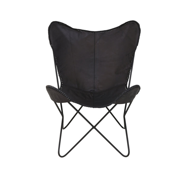 Butterfly Chair Black Leather by Melanie Interior Design