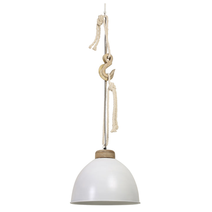 Hanging Lamp White Wood by Melanie Interior Design