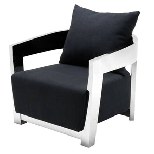 كرسي RUBAUTELLI BLACK STEEL من تصميم MELANIE الداخلي