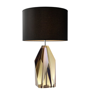 Table Lamp Setai Amber Crystal Glass by Melanie Interior Design