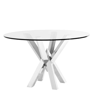 طاولة طعام من الفولاذ الذي لا يصدأ من تصميم MELANIE INTERIOR DESIGN