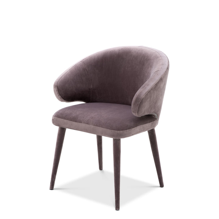 DINING CHAIR CARDINALE ROCHE TAUPE VELVET BY MELANIE INTERIOR DESIGN