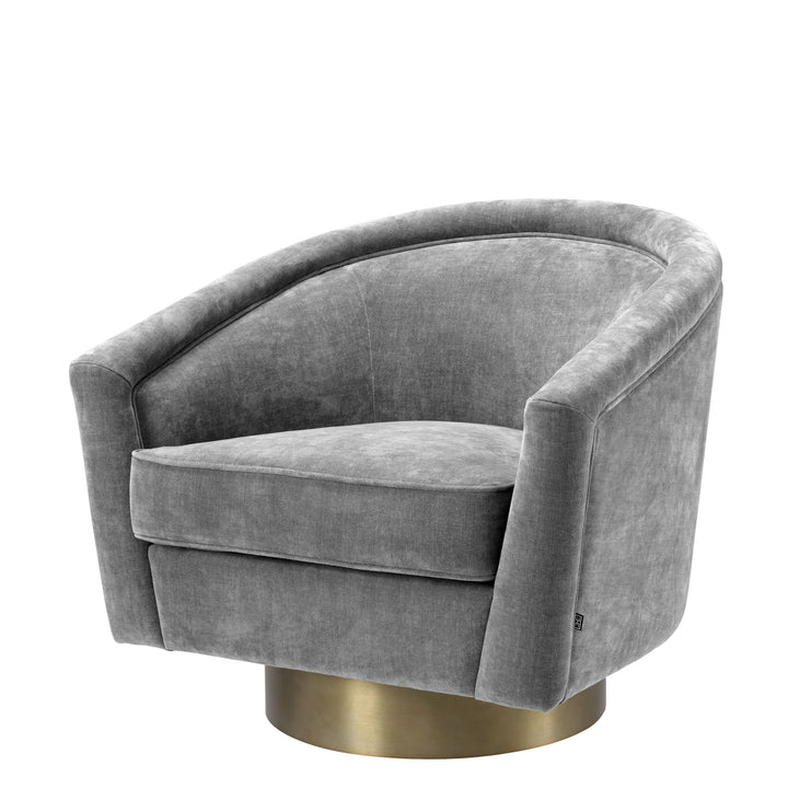 Swivel Chair Catene Boucle Grey by Melanie Interior Design