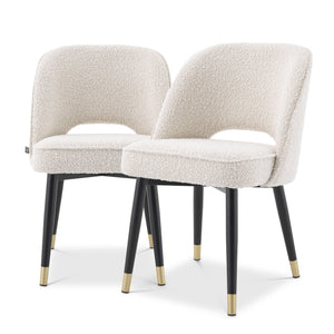 DINING CHAIR CLIFF CREAM BOUCLE SET OF 2 BY MELANIE INTERIOR DESIGN