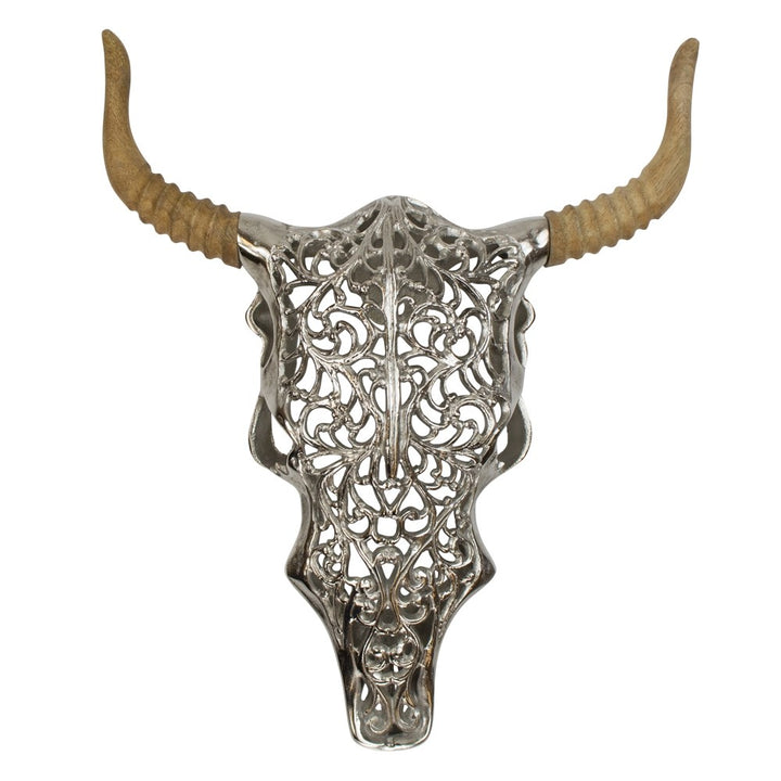 Engraved Bull Skull 50 cm by Melanie Interior Design