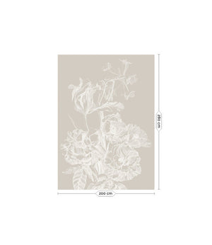 Wallpaper Engraved flowers 200x280