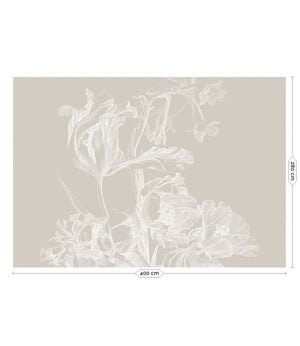 Wallpaper Gravierte Blumen 400x280