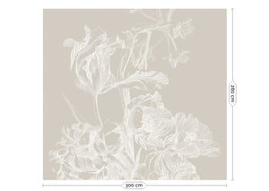 Wallpaper Gravierte Blumen 300x280