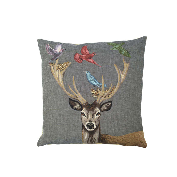 Pillow Deer Bird Set Of 2 by Melanie Interior Design